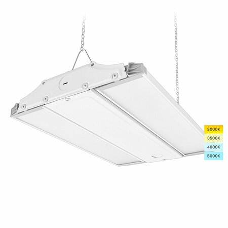 LUXRITE 14 Inch Linear High Bay LED Shop Light 80/110/150W Up to 20500LM 4CCT 3000K-5000K Adjustable Tilt LR41700-1PK